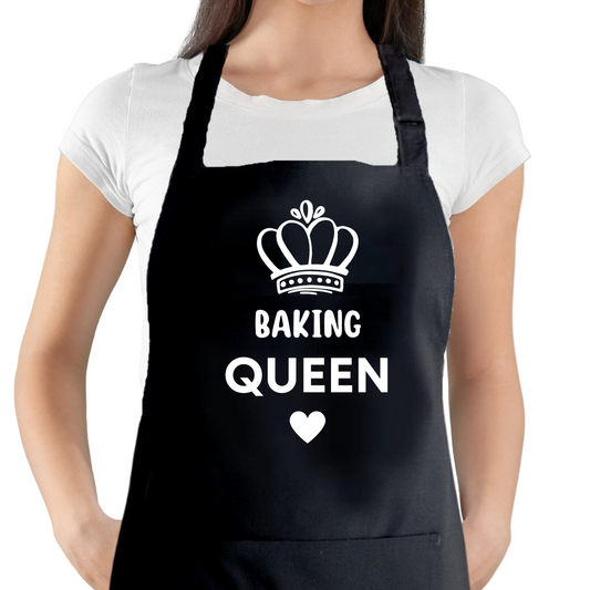Second Ave Women's Baking Queen Black Apron Baking Cooking Kitchen Apron