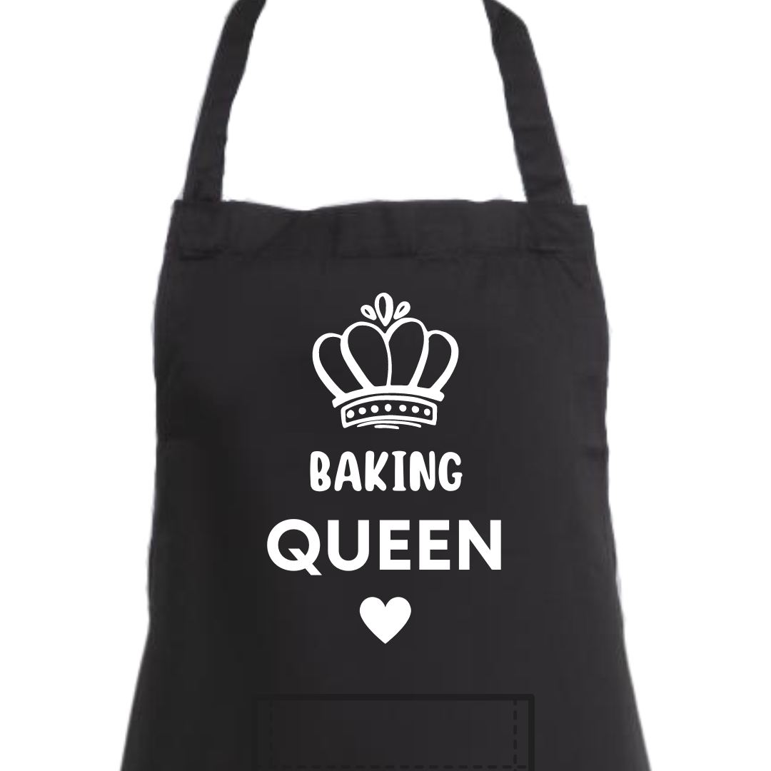 Second Ave Women's Baking Queen Black Apron Baking Cooking Kitchen Apron