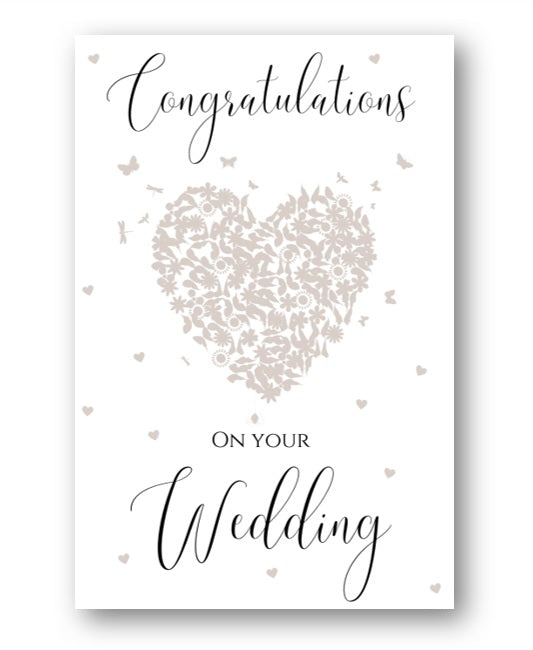 Second Ave Heart Wedding Day Congratulations Card