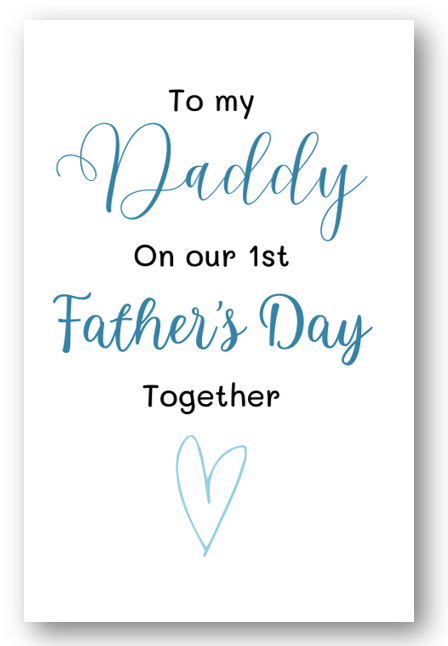 Second Ave Our First Father's Day Together Card For Dad Daddy