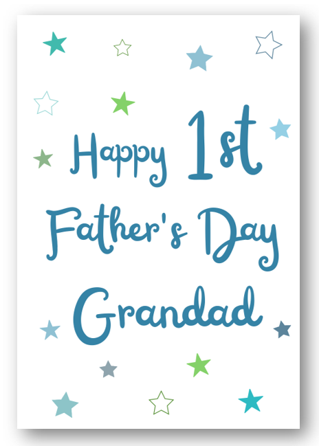 Second Ave Happy First Father's Day Card For Grandad