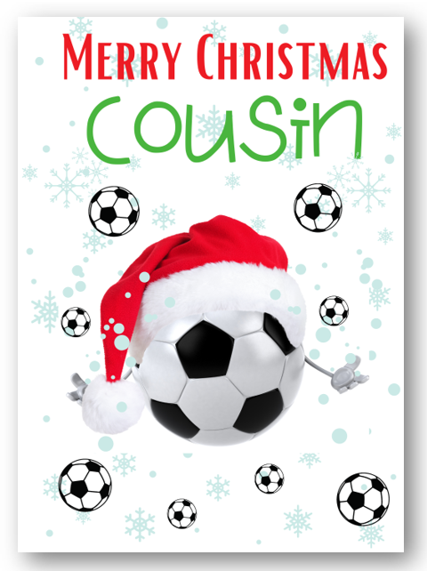 Second Ave Cousin Football Children's Kids Christmas Xmas Holiday Festive Greetings Card
