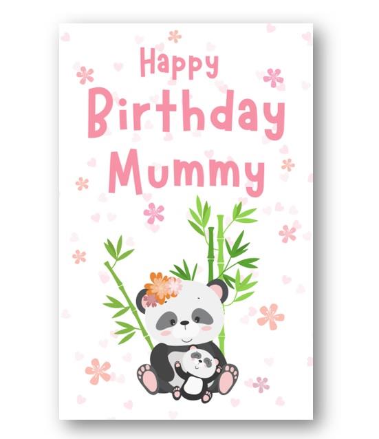 Second Ave Mummy Cute Panda Happy Birthday Card Greetings Card For Her