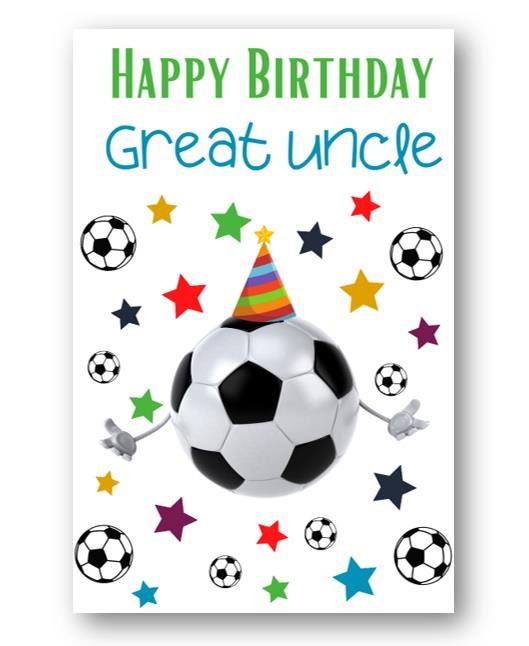 Second Ave Great Uncle Football Children's Kids Happy Birthday Card Greetings Card