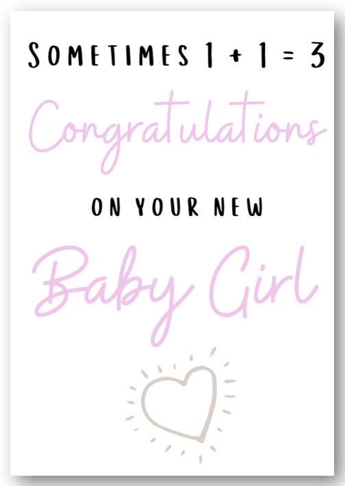 Second Ave Congratulations On Your New Baby Girl Newborn Baby Congratulations Card