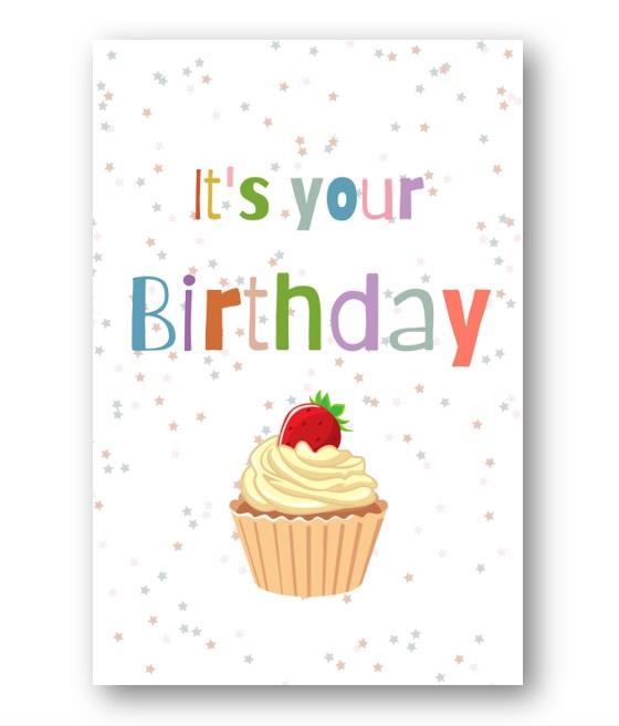 Second Ave It's Your Birthday Cupcake Happy Birthday Card Greetings Card Friend