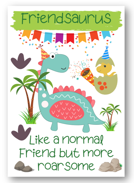 Second Ave Children's Friendsaurus Dinosaur Friend Happy Birthday Card