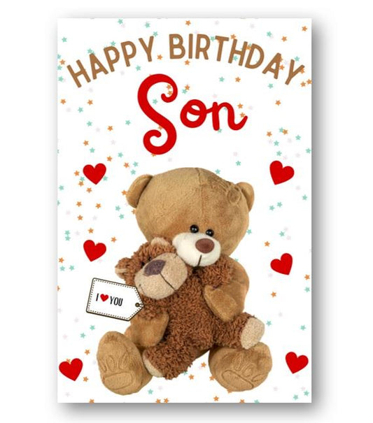 Second Ave Son I Love You Bear Cute Happy Birthday Card Greetings Card