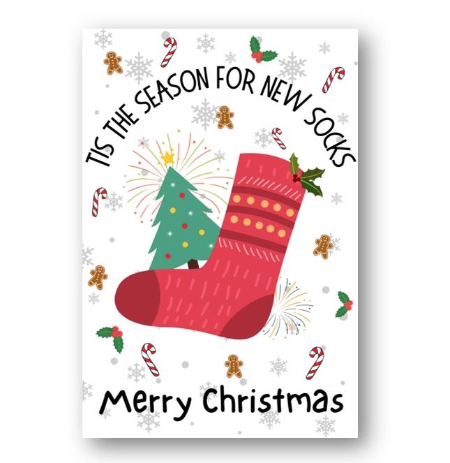 Second Ave Funny Joke Season For Socks Christmas Xmas Holiday Festive Greetings Card