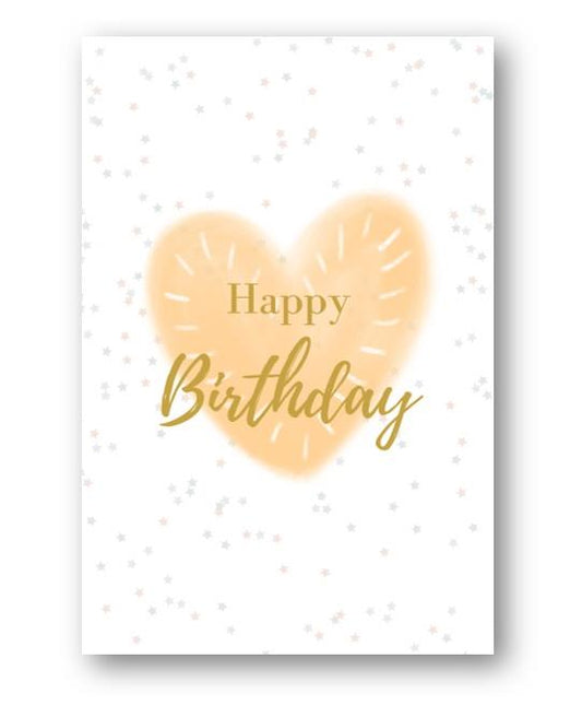 Second Ave Cute Orange Heart Happy Birthday Card Greetings Card Partner Friend Relative