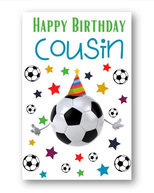 Second Ave Cousin Football Children's Kids Happy Birthday Card Greetings Card