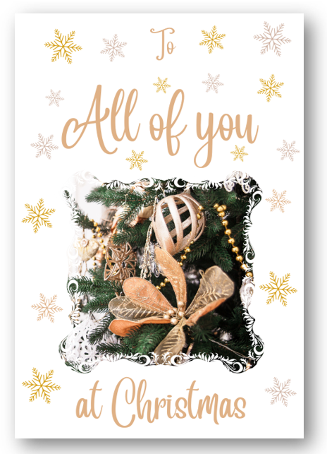 Second Ave All of You Christmas Gold Decoration Xmas Holiday Festive Greetings Card