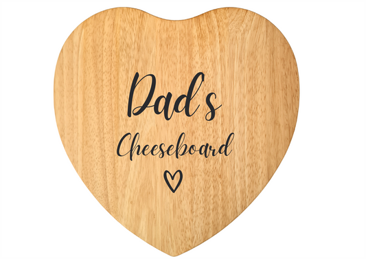 Second Ave Dad's Cheeseboard Kitchen Heart Chopping Board Cheese Board Birthday Xmas Father's Day Gift