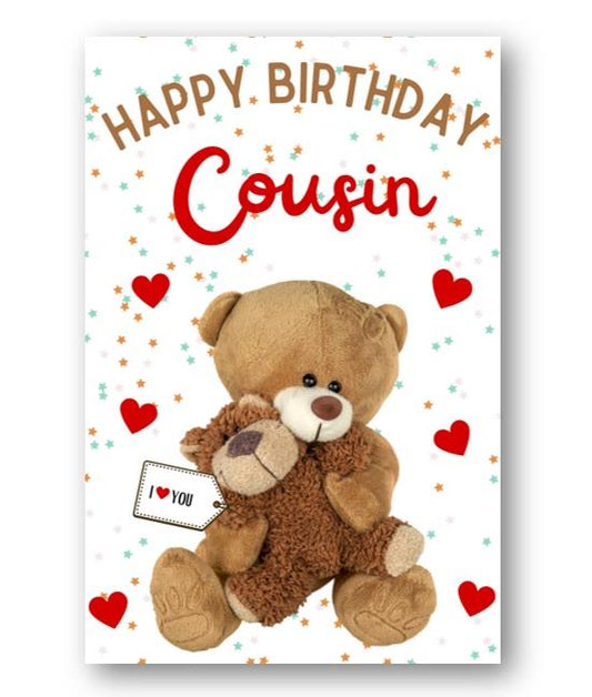 Second Ave Cousin I Love You Bear Cute Happy Birthday Card Greetings Card