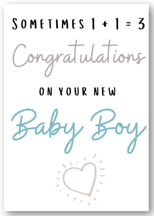 Second Ave Congratulations On Your New Baby Boy Newborn Baby Congratulations Card