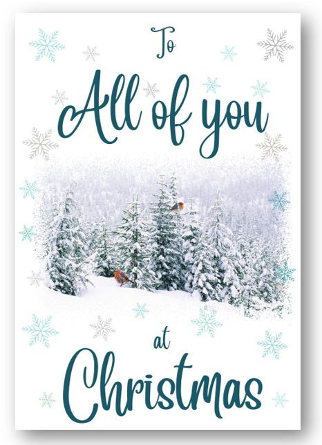 Second Ave All of You Christmas Winter Scene Xmas Holiday Festive Greetings Card