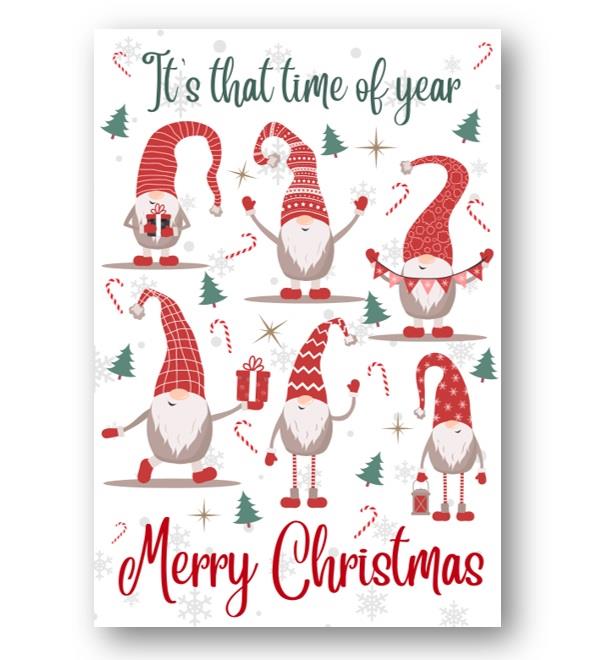 Second Ave Festive Santa Christmas Xmas Holiday Festive Greetings Card