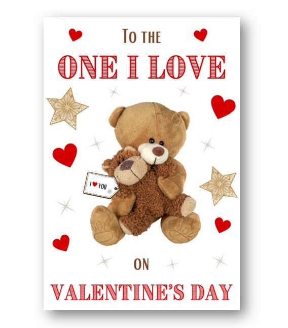 Second Ave One I Love Bear Valentine Card For Him/Her Cute Romantic Valentine's Day