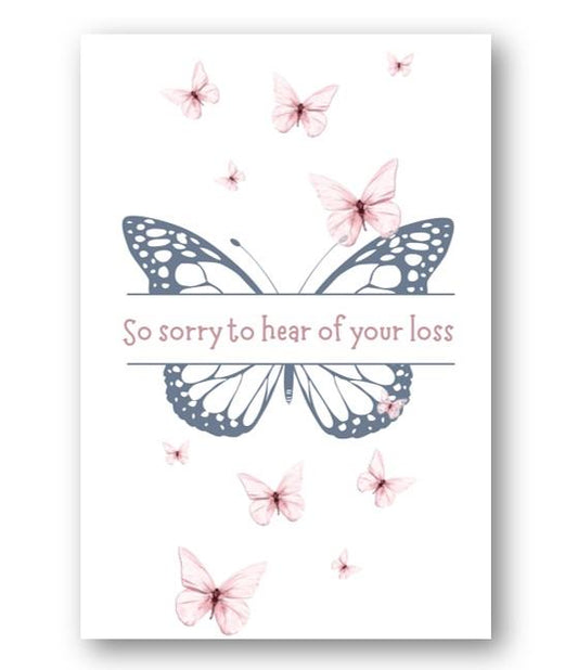 Second Ave Butterfly Sympathy Condolence Bereavement Card