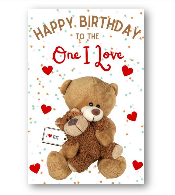 Second Ave One I Love Bear Cute Happy Birthday Card Greetings Card