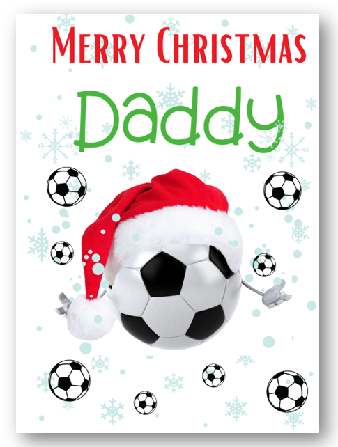 Second Ave Daddy Football Children's Kids Christmas Xmas Holiday Festive Greetings Card