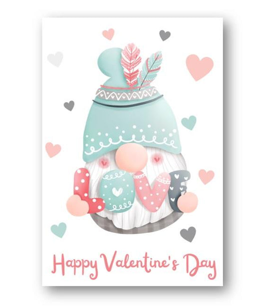 Second Ave Heart Love Gonk Valentine Card For Him/Her Cute Romantic Valentine's Day