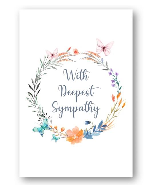 Second Ave Deepest Sympathy Condolence Bereavement Flower Wreath Card