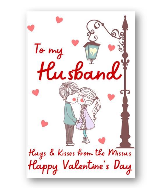 Second Ave Husband From The Missus Valentine Card For Him Cute Romantic Valentine's Day