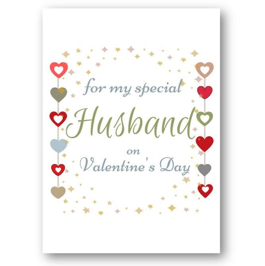 Second Ave Husband Valentine Card For Him Cute Romantic Heart Card - Design 7
