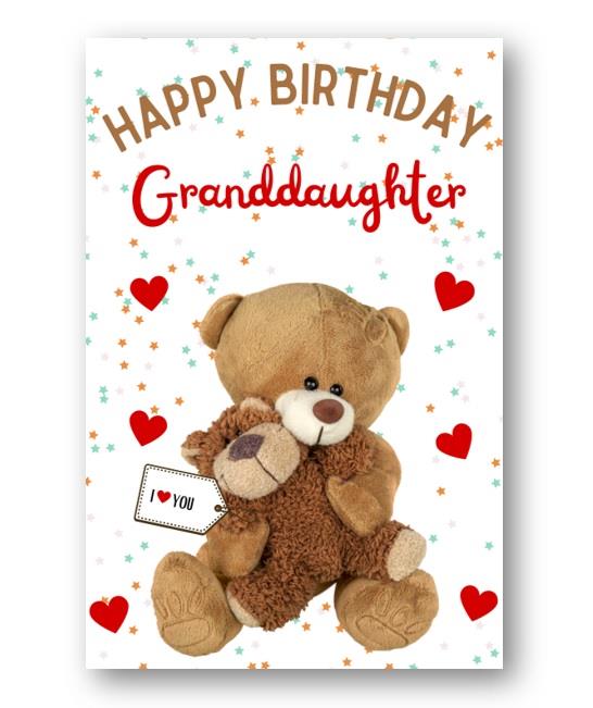 Second Ave Granddaughter I Love You Bear Cute Happy Birthday Card Greetings Card