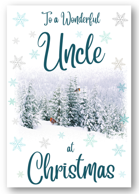 Second Ave Uncle Christmas Winter Scene Xmas Holiday Festive Greetings Card
