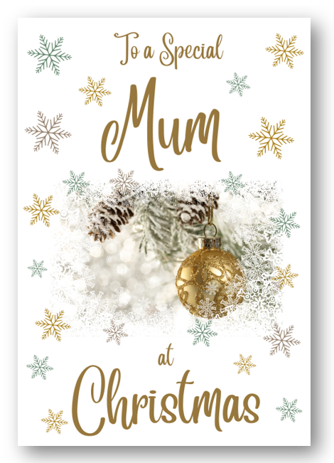 Second Ave Mum Christmas Gold Bauble Xmas Holiday Festive Greetings Card