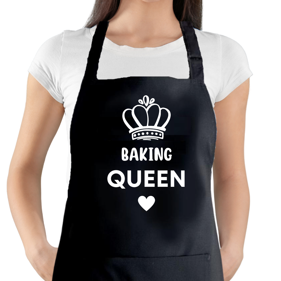 Second Ave Women's Baking Queen Black Apron Baking Cooking Kitchen Apron