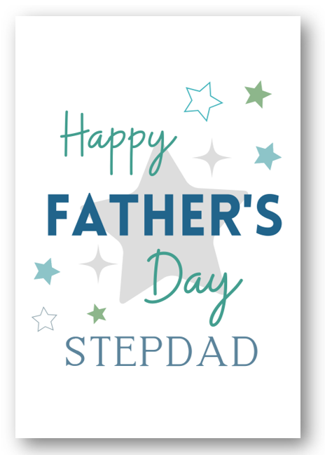 Second Ave Happy Father's Day Star Card For Stepdad Step Dad