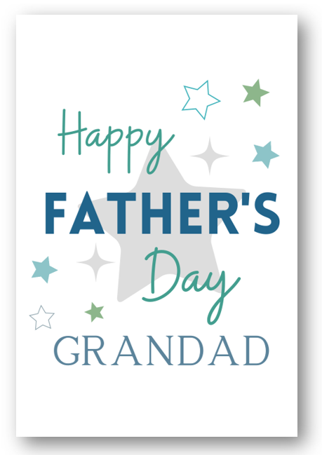 Second Ave Happy Father's Day Star Card For Grandad