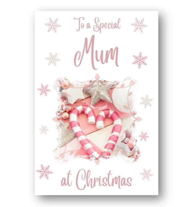 Second Ave Mum Christmas Pink Heart Xmas Holiday Festive Greetings Card