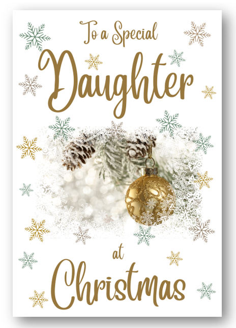 Second Ave Daughter Christmas Gold Bauble Xmas Holiday Festive Greetings Card