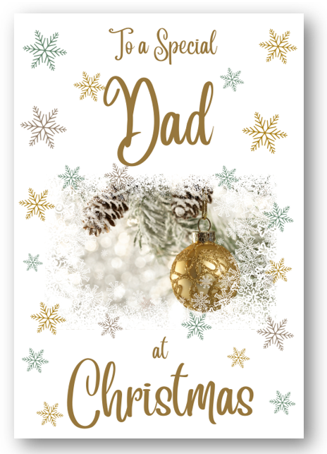Second Ave Dad Christmas Gold Bauble Xmas Holiday Festive Greetings Card