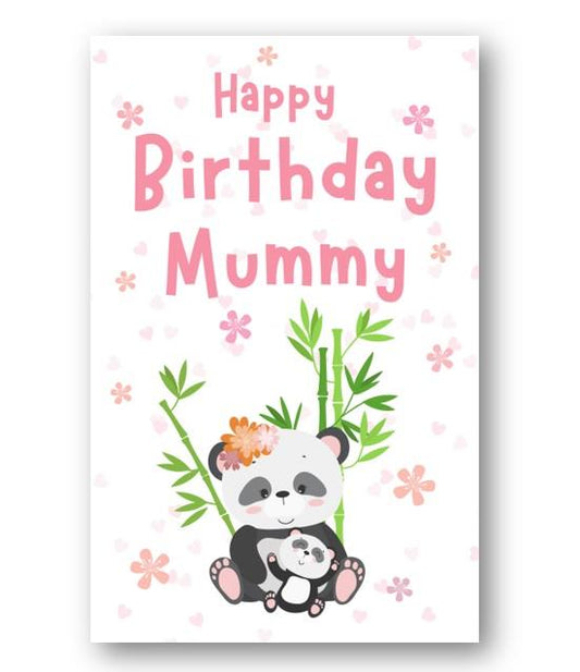 Second Ave Mummy Cute Panda Happy Birthday Card Greetings Card For Her