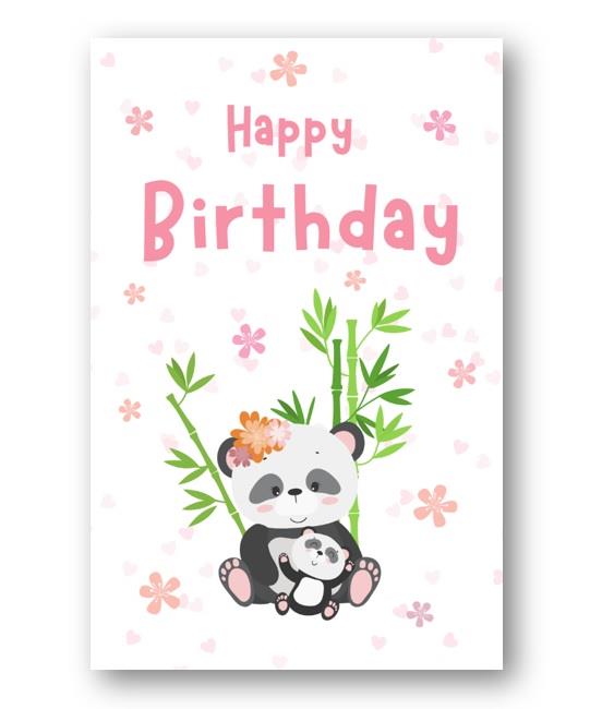 Second Ave Cute Panda Happy Birthday Card Greetings Card For Her Friend