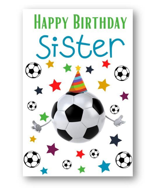 Second Ave Sister Football Children's Kids Happy Birthday Card Greetings Card