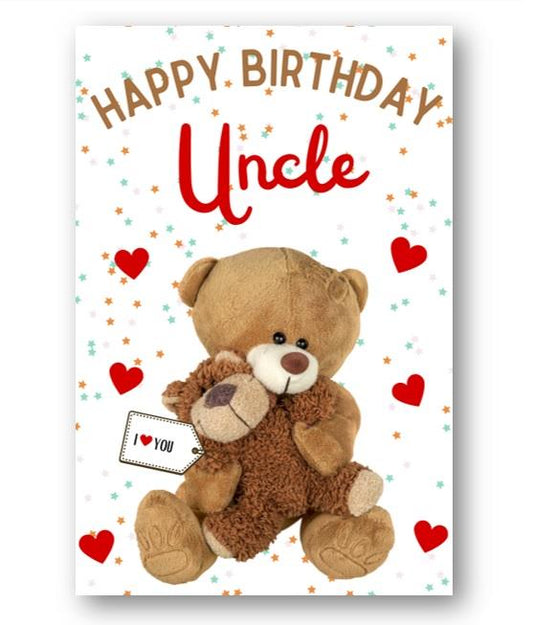 Second Ave Uncle I Love You Bear Cute Happy Birthday Card Greetings Card