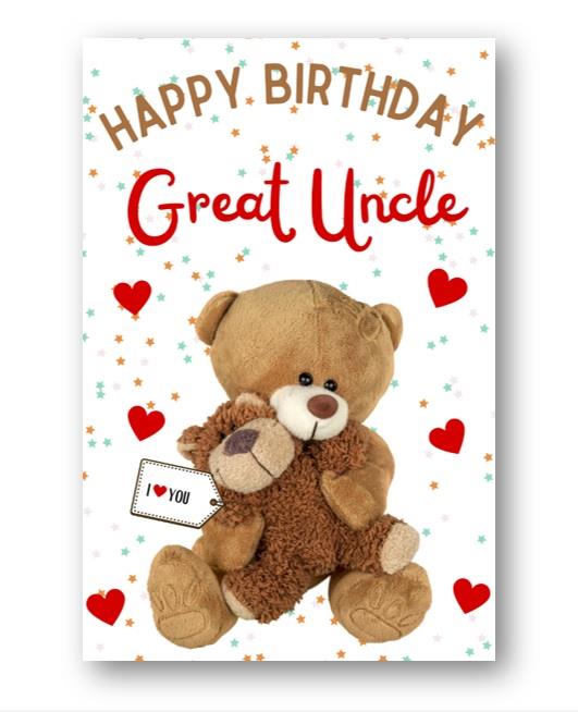 Second Ave Great Uncle I Love You Bear Cute Happy Birthday Card Greetings Card
