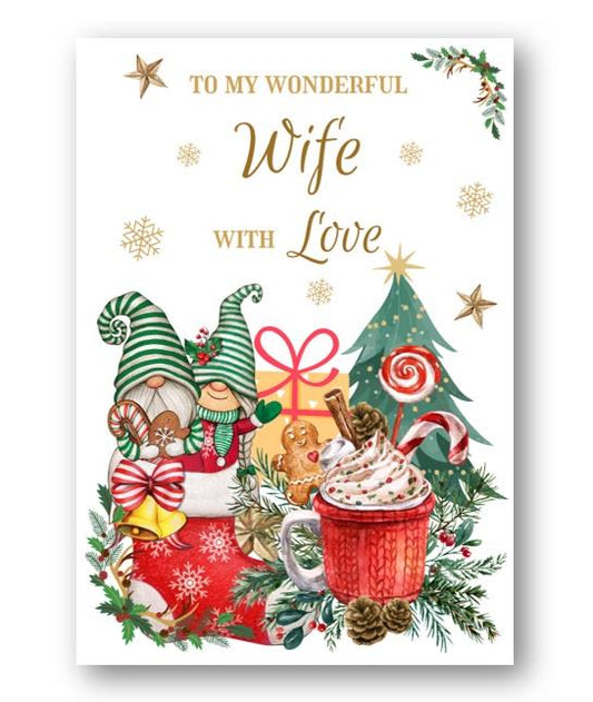 Second Ave Wife Christmas Winter Gingerbread Xmas Holiday Festive Greetings Card
