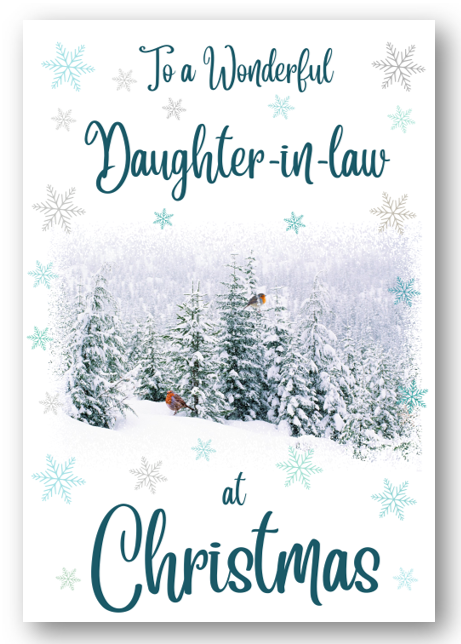 Second Ave Daughter-in-Law Christmas Winter Scene Xmas Holiday Festive Greetings Card