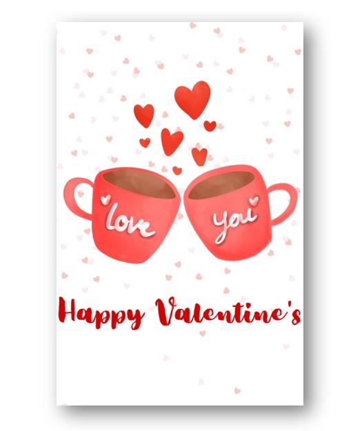 Second Ave Love You Valentine Card For Him/Her Cute Romantic Valentine's Day