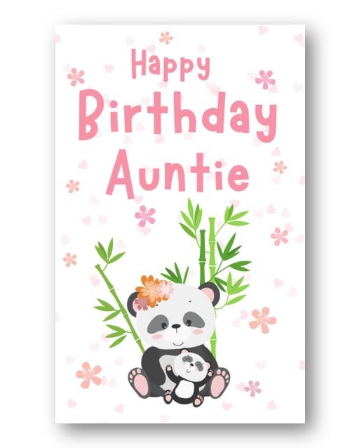 Second Ave Auntie Cute Panda Happy Birthday Card Greetings Card For Her
