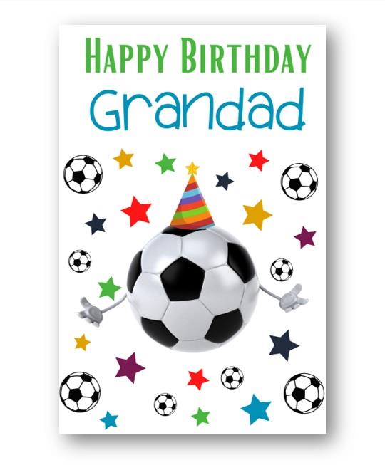 Second Ave Grandad Football Children's Kids Happy Birthday Card Greetings Card