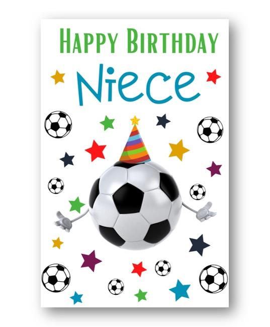 Second Ave Niece Football Children's Kids Happy Birthday Card Greetings Card