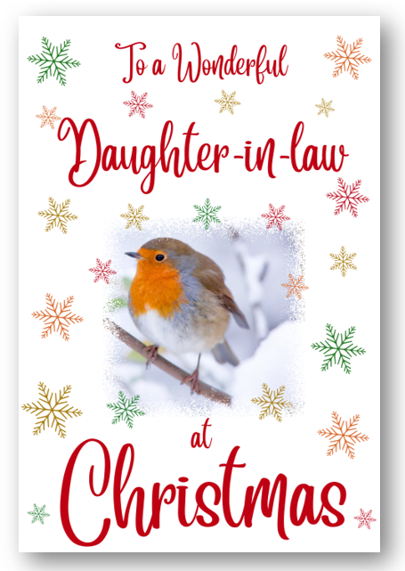 Second Ave Daughter-in-Law Christmas Robin Xmas Holiday Festive Greetings Card